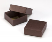 3141 - 4 x 4 x 1 Brown 9-Cell Coated Candy Box Divider