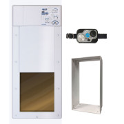 Wi-Fi Smartphone Controlled Medium Opening Power Pet Door for Wall