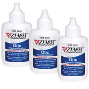 3 PACK Zymox Otic 1.25oz with Hydrocortisone 1.0