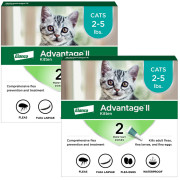 Advantage II Kitten 2 5 lbs. Vet Recommended Flea Treatment