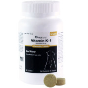 Vitamin K1 for Dogs Cats 50mg 50 chewable tablet Blood Clot Support On Sale EntirelyPets Rx