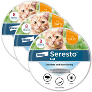Seresto Cat Vet Recommended Flea Tick Treatment Prevention Collar for Cats 8 Months Protection 3 Pack On Sale EntirelyPets Rx