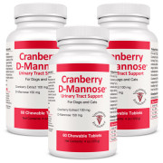 3 PACK Cranberry D Mannose Urinary Tract Support 180 Tablets On Sale EntirelyPets Rx