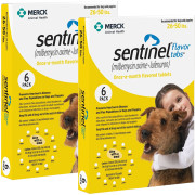 Sentinel Flavor Tabs for Dogs 26-50 lbs Yellow (12 Tabs) Free