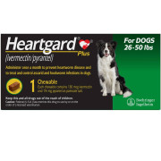 Heartgard Plus Green for Dogs 26-50 lbs (1 Chew) EP Rx