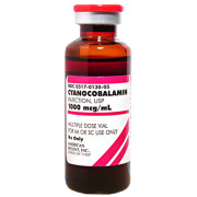 Vitamin for Cattle , Sheep, Swine , Horses, Dogs & Cats - B-12 1000mcg Injectable 500cc - [Anemia Treatment] | On Sale