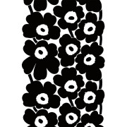 Marimekko Unikko Black / White Acrylic Coated Cotton Fabric - Marimekko  Coated Cotton Fabrics