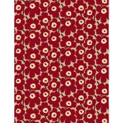 Marimekko Pieni Unikko Red / Pink / Natural Fabric - View All Sale Items