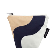 Marimekko Seireeni Beige / Navy Small Cosmetic Bag - Marimekko