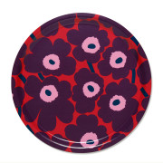 marimekko　CO-CREATED トレイ　marimekko Marimekko Unikko Large Round Tin Tray - Marimekko Serving Trays