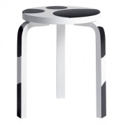 椅子 Artek Stool 60 Limited Edition Marimekko Marimekko Unikko Aalto Stool 60 - Artek Alvar Aalto Stools