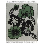 Marimekko Elakoon Elama White / Black / Green Blanket - Blankets