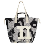 Marimekko Unikko Black / White Large Mono City Tote Bag