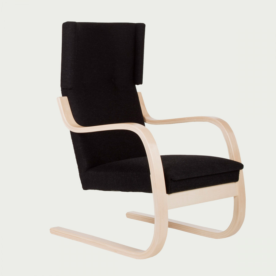 Artek Alvar Aalto - Natural Birch Armchair 401 - Upholstered