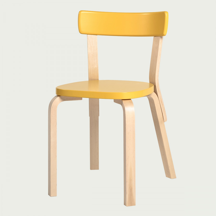 Artek Alvar Aalto - 69 Chair - Seat & Backrest Lacquered