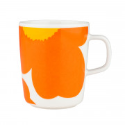 Marimekko Iso Unikko White / Orange / Yellow Mug - Anniversary Edition