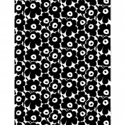 Marimekko Pieni Unikko Black / White Cotton Fabric