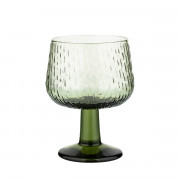 Marimekko Syksy Olive Green Glass Goblet