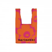 Marimekko Unikko Orange / Pink Knitted Mini Tote Bag