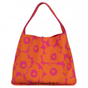 Marimekko Unikko Orange / Pink Large Knitted Shoulder Bag