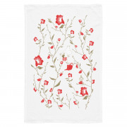 Moomin Flower Tea Party White / Red / Green Tea Towel