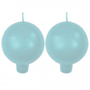 Festivo Light Blue Ball Candles - Set of 2