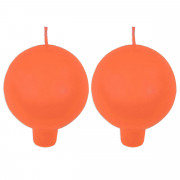 Festivo Orange Ball Candles - Set of 2