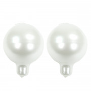 Festivo Pearl Ball White Candles - Set of 2