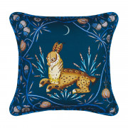 Klaus Haapaniemi Lynx Midnight Throw Pillow