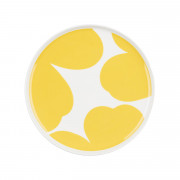 Marimekko Iso Unikko White / Spring Yellow Salad Plate