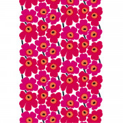 Marimekko Pieni Unikko Red Acrylic-Coated Fabric