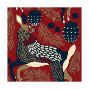 Marimekko Peura Red / Brown / Navy Lunch Napkins