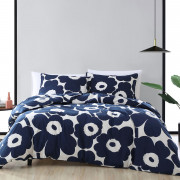 Marimekko Unikko Indigo Full / Queen Duvet Cover Set