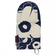 Marimekko Unikko Kollaasi Navy / Beige Oven Mitt - Anniversary Edition