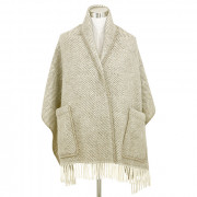 Lapuan Kankurit Maria Taupe/Ivory Wool Pocket Shawl