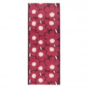 Marimekko Fiore Unikko Red Wine / Light Pink / White Wool Scarf