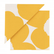 Marimekko Iso Unikko Yellow / Beige Lunch Napkins