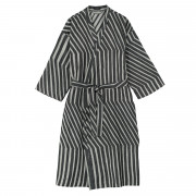 Marimekko Kalasaaski Charcoal / Off White Bathrobe