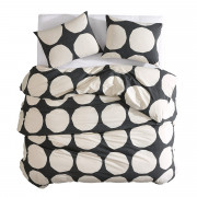 Marimekko Kivet Charcoal / Off White Full / Queen Duvet Cover Set