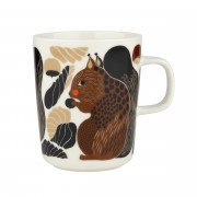 Marimekko Kurre Brown / Beige / White Mug