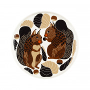 Marimekko Kurre Brown / Beige / White Salad Plate