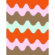 Marimekko Lokki Orange / Seafoam / Lilac / Brown Cotton Fabric