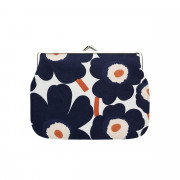 Marimekko Mini Unikko Dark Blue / Brown / White Large Coin Purse