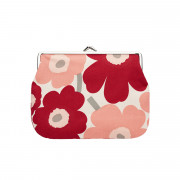 Marimekko Mini Unikko Dark Cherry / Pink / Grey Large Coin Purse