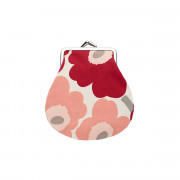 Marimekko Mini Unikko Dark Cherry / Pink / Grey Small Coin Purse