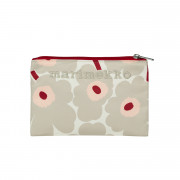 Marimekko Mini Unikko Sand / Pink / Dark Cherry Kaika Zip Pouch