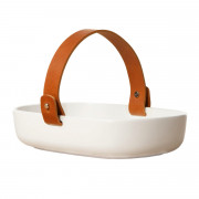  Marimekko Oiva Koppa Serving Dish w/ Leather Handle