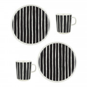 Marimekko Piccolo Black / White 4pc Breakfast Set