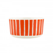 Marimekko Piccolo Orange / White Soup / Cereal Bowl