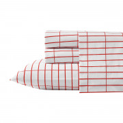 Marimekko Pieni Tiiliskivi Red / White Full Sheet Set